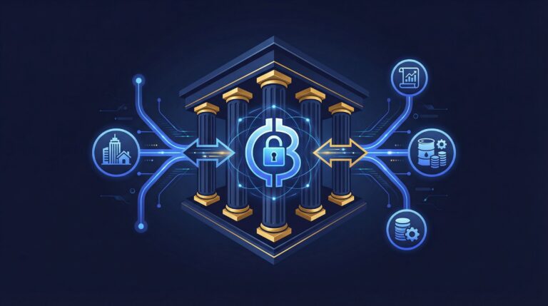 Abstract network showing CBDC tokenization synergies conflicts in global finance