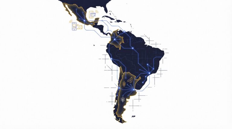 Map of Latin America tokenization Mexico Argentina Colombia highlighting digital asset hubs
