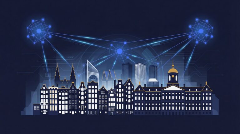 Amsterdam financial district buildings representing Netherlands AFM tokenization regulation and DNB oversight