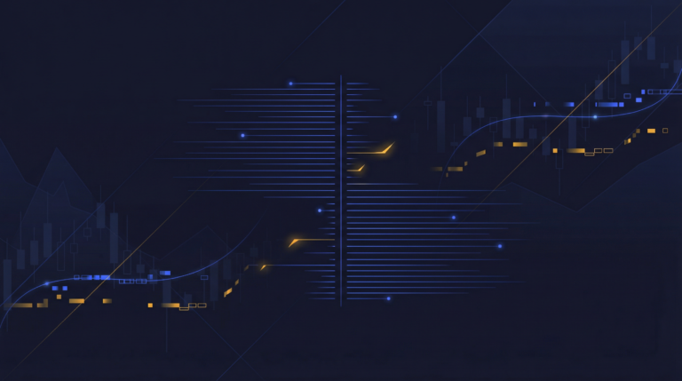 Trading terminal showing tokenized securities secondary market liquidity data and order book depth on a digital exchange.