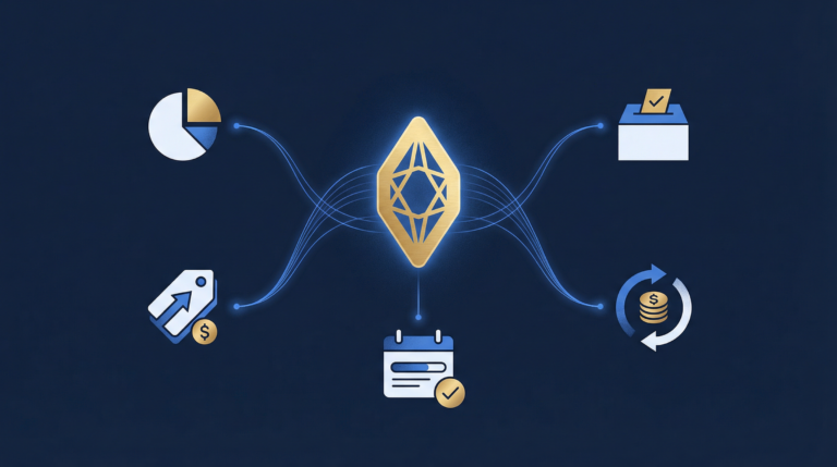 Blueprint showing token economics security tokens design mapping equity supply to digital assets