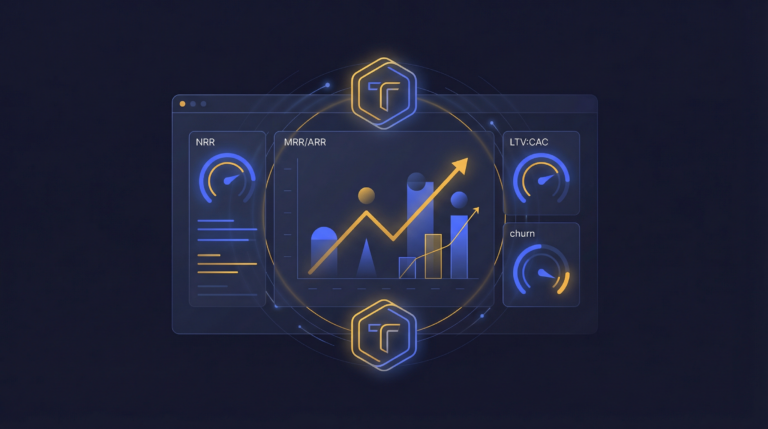 Financial dashboard showing metrics to tokenize a SaaS company with digital asset security tokens.