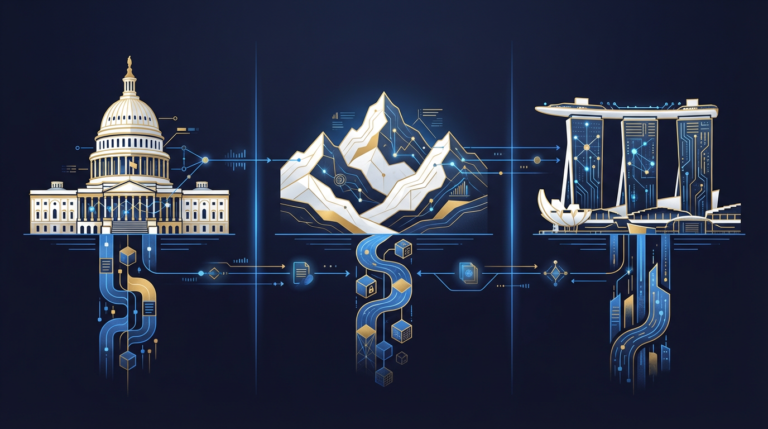 Comparison of USA vs Switzerland tokenization frameworks alongside Singapore regulatory models for startup founders.